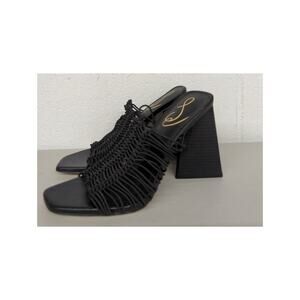 new Sam Edelman block heeled mules sandals sz51/2 Laurette strappy